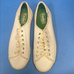 Keds White Perforated Sneakers